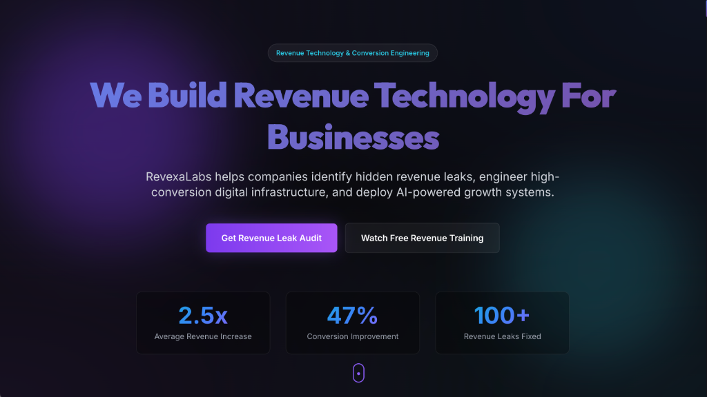 RevexaLabs website screenshot